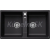 Blanco vstavaný drez ZIA 9 SILGRANIT 86x50 cm čierna
