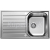 Blanco vstavaný drez do roviny LANTOS 45 S-IF Salto nerez 86x50 cm s excentrom leštený ner