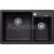 Blanco vstavaný drez LEGRA 8 SILGRANIT 78x50 cm čierna väčšia vanička vĽavo