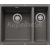 Blanco drez pod prac.dosku ROTAN 340/160-U SILGRANIT 55,5x46 cm sivá vulkán