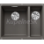Blanco drez pod prac.dosku SUBLINE 340/160-U SILGRANIT 55,5x46 cm sivá vulkán