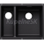 Blanco drez pod prac.dosku SUBLINE 340/160-U CU SILGRANIT 55,5x46 cm čierna 527810 PRAVÝ