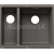 Blanco drez pod prac.dosku SUBLINE 340/160-U CU SILGRANIT 55,5x46 cm sivá vulkán 527811