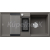 Blanco vstavaný drez ADIRA 6 S SILGRANIT 100x50 cm InFino s excentrom sivá vulkán