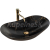 REA Royal Marble Black keramické oválne umývadlo na dosku 63x36 cm matné U7478 REA-U7478