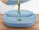 REA Aura 61 Light Blue Shiny keramické oválne umývadlo na dosku 61x41 cm U6618 REA-U6618