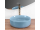 REA Sami Light Blue Shiny keramické okrúhle umývadlo na dosku priemer 36 cm U6619