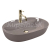 REA Aura 61 Beige Shiny keramické oválne umývadlo na dosku 61x41 cm U4589 REA-U6381