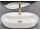 REA Aura 61 Ecru Shiny keramické oválne umývadlo na dosku 61x41 cm U4589 REA-U4589