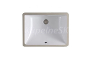 REA Adela keramické obdĺžnikové zápustné umývadlo pod dosku 46x33 cm Biele lesklé U6653 RE