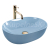 REA Lisa Light Blue Shiny keramické oválne umývadlo na dosku 49x35 cm U6620 REA-U6620