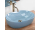 REA Lisa Light Blue Shiny keramické oválne umývadlo na dosku 49x35 cm U6620