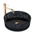 REA Ingrid Black sklenené okrúhle umývadlo na dosku priemer 39,5 cm lesklé U6800 REA-U6800