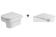 AZZURRA Závesné WC TULIP FUSION s integrovanou bidetovou sprchou so sedadlom FLAT