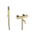 BESCO Nástenná termostatická vaňová batéria VEO zlatá brúsená s príslušenstvom