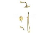 BESCO Podomietkový sprchový set VEO zlatá lesklá
