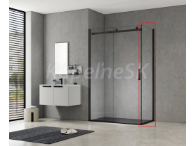 HOPA Panel Belver Black New bočná stena 90x195 cm sklo Číre rám Čierny