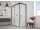 FORTE DECO N1FS sprchové posuvné dvere do niky/kútu 100x200 cm Acidato/Biela Ľavé