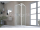 FORTE Deco N2S sprchové zalamov dvere do niky/kútu 70x200cm sklo Acidato rám Čierny Pravé