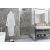 FORTE Essence N1B sprchové pivotové dvere do niky/kúty 100x200cm sklo Stampato C rám Biely