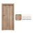 INVADO SET Rámové dvere LIBRA 4 plné, fólia, Dub Karlstand B771 + zárubeň