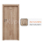 INVADO SET Rámové dvere LIBRA 4 plné, fólia, Dub Prírodný B587 + zárubeň