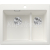 Blanco vstavaný drez PLEON 6 Split SILGRANIT 61,5x51 cm biela