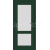 ERKADO SET Bezfalcové rámové dvere Nemézia 15 presklené, CPL, TmavoZelená St + zárubeň
