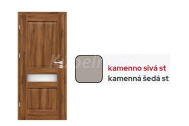 ERKADO SET Bezfalcové rámové dvere Nemézia 5 presklené, CPL, KamennoSivá St a zárubeň