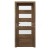 PORTA Doors SET Bezfalcové rám dvere VERTE HOME C.4 so sklom,fólia Dub Tmavý Matný+zárubeň