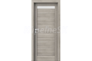 PORTA Doors SET Bezfalc rám dvere VERTE HOME D.1 so sklom,3D fólia Agát striebornýazárubeň