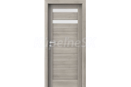 PORTA Doors SET Bezfalc rám dvere VERTE HOME D.2 so sklom,3D fólia Agát striebornýazárubeň