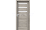 PORTA Doors SET Bezfalc rám dvere VERTE HOME D.3 so sklom,3D fólia Agát striebornýazárubeň