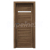 PORTA Doors SET Bezfalcové rám dvere VERTE HOME H.1 so sklom,fólia Dub Tmavý Matný,zárubeň