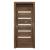PORTA Doors SET Bezfalcové rám dvere VERTE HOME H.5 so sklom,fólia Dub Tmavý Matný,zárubeň