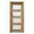 PORTA Doors Set BEZFALCOVÉ dvere VERTE PREMIUM A.4 skloMat, 3Dfólia Dub Mauvella+zárubeň