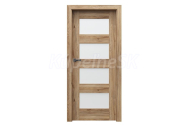 PORTA Doors Set BEZFALCOVÉ dvere VERTE PREMIUM A.4 skloMat, 3Dfólia Dub Mauvella a zárubeň