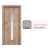 INVADO SET Rámové dvere LIBRA 3 presklené, fólia, Céder Bielený B462 + zárubeň