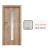 INVADO SET Rámové dvere LIBRA 3 presklené, fólia, Dub Zimný B707 a zárubeň