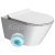 GSI KUBE X závesná WC misa, GeniusFlush, 36x55cm, biela dual-mat
