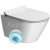 GSI KUBE X závesná WC misa, GeniusFlush, 36x50cm, biela dual-mat