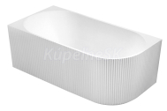 Aqualine TIBERA STRIP L akrylátová rohová stojaca vaňa, 170x80 cm, biela E1026G
