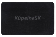 Aqualine RIST kúpeľňová predložka, 50x80cm, 100% polyester, protišmyk, čierna NI8591