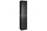 Aqualine ALTAIR vysoká skrinka s košom na prádlo 40x184x31cm, čierna matná, ľavá