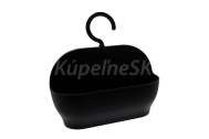 Aqualine SHARON polica do sprchy závesná, čierna SH8455B