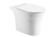 Aqualine VITO WC kombi misa, Rimless, 61x35,5cm, spodný/zadný odpad, Biela PB105-111