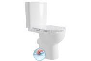 Aqualine TAVON kombi WC, Rimless, zadný odpad, Biela PB106WR