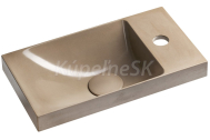 Sapho AGOS nábytkové betónové umývadlo 40x22 cm, ľavé/pravé Pieskové pololesklé AS40014