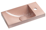 Sapho AGOS nábytkové betónové umývadlo 40x22 cm, ľavé/pravé Ružové pololesklé AS40021