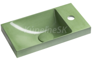 Sapho AGOS nábytkové betónové umývadlo 40x22 cm, ľavé/pravé Zelené pololesklé AS40023